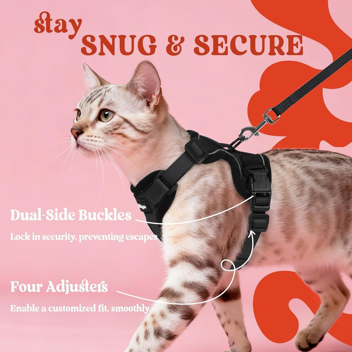 Cat Walking Harness & Leash Set