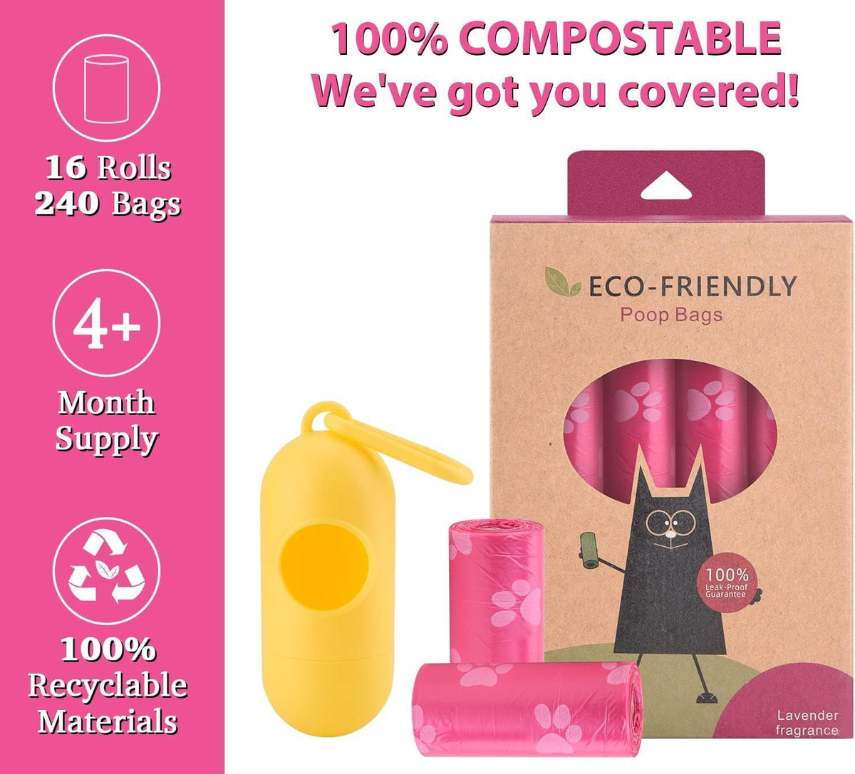 Biodegradable Poop Bags – Extra Thick & Leak-Proof
