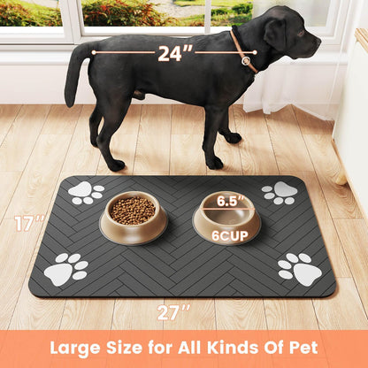 Non-Slip Pet Feeding Mat for Dogs & Cats