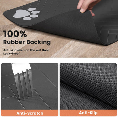 Non-Slip Pet Feeding Mat for Dogs & Cats